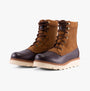 Sorel SLABTOWN 62' CARIBOU Mens Boots Brown side view showing leather upper and rubber sole.