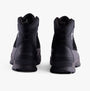 Sorel BUXTON LITE LACE PLUS Mens Winter Boots Black rear view showing waterproof construction and ankle-height design.