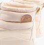 Sorel OUT N ABOUT IV PUFFY Womens Winter Boots Brown detail view showing the waterproof feature and logo.