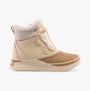 Sorel OUT N ABOUT IV CHILLZ Womens Winter Boots Brown side view featuring leather and suede upper, lace-up closure, and rubber sole.
