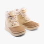 Sorel OUT N ABOUT IV CHILLZ Womens Winter Boots Brown front view showcasing the leather and suede upper with lace-up closure.