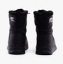 Sorel WHITNEY II PLUS LACE Womens Winter Boots Black back view showcasing the cozy microfleece lining and rubber sole.