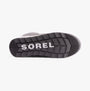 Sorel WHITNEY II PLUS LACE Womens Winter Boots Grey bottom view showing rubber sole with logo.