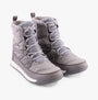Sorel WHITNEY II PLUS LACE Womens Winter Boots Grey, front view, featuring nylon and microfleece materials.
