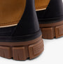 Sorel TORINO V Womens Winter Boots Curry/Black detail view showing suede and rubber sole