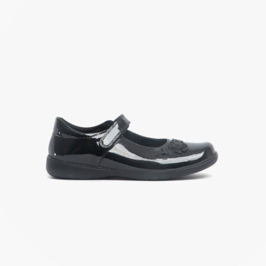 Start-Rite WISH Girls Leather Mary Jane School Shoes Patent Black