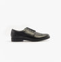 Start-Rite UNISEX School Shoes Black side view showcasing leather upper and lace-up closure.