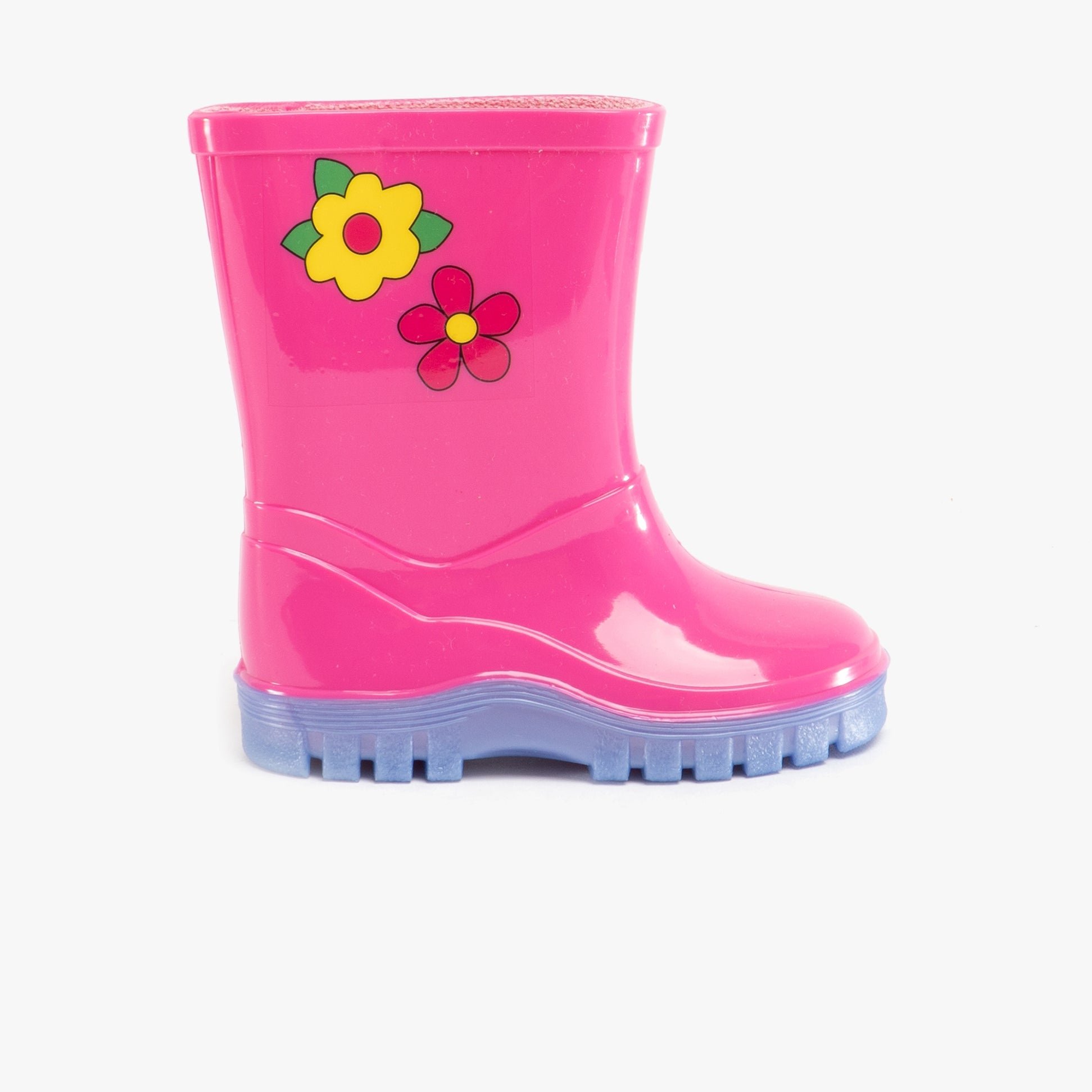 Stormwells PUDDLE Girls Floral Wellington Boots Pink