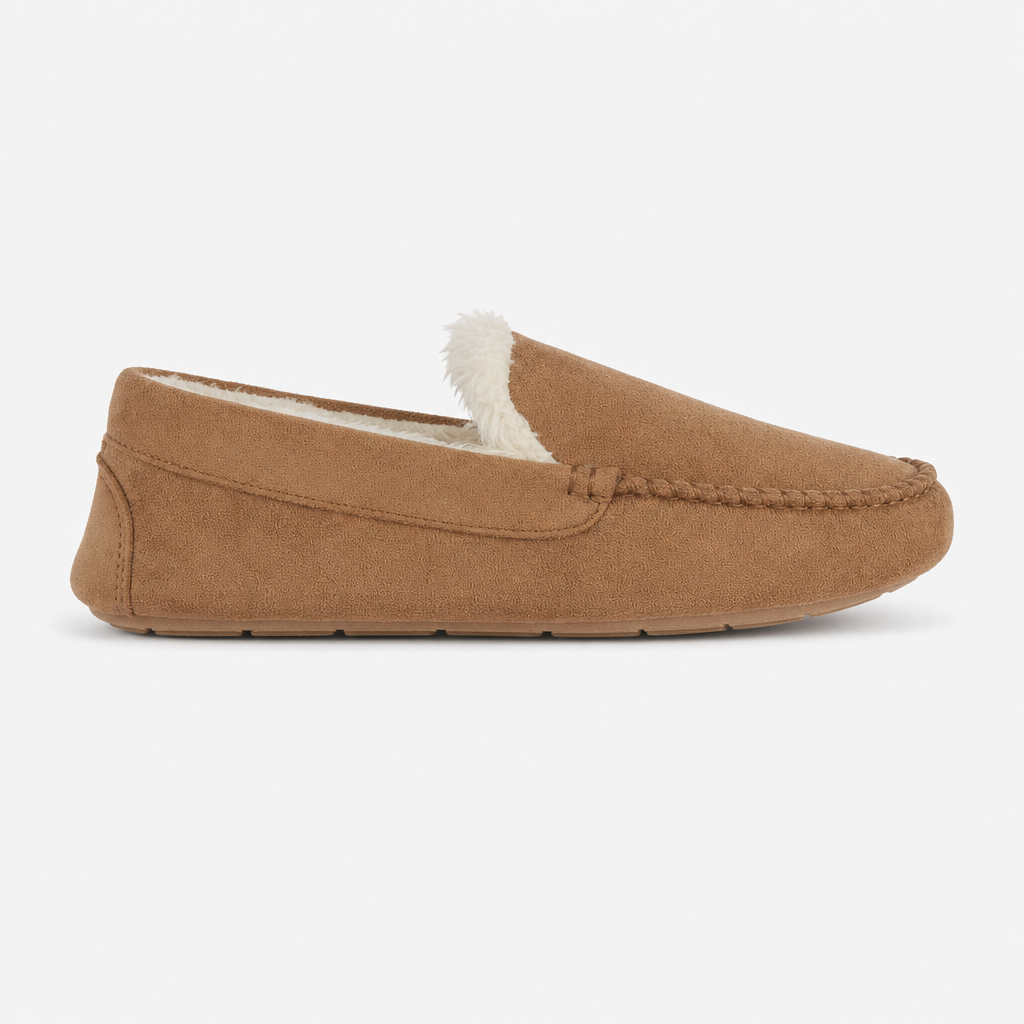 Jo & Joe ALBIE Mens Moccasin Slippers Tan