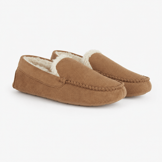 Jo & Joe ALBIE Mens Moccasin Slippers Tan