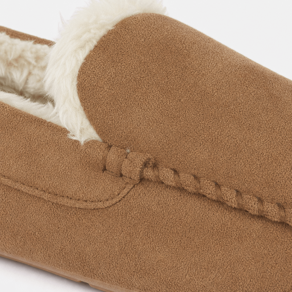 Jo & Joe ALBIE Mens Moccasin Slippers Tan