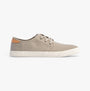 TOMS CARLO Mens Trainers Grey side view showcasing canvas upper, lace-up closure, and relaxed fit.