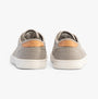 TOMS CARLO Mens Trainers Grey rear view showing low top design and canvas material.