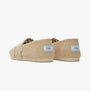 TOMS ALPARGATA Womens Canvas Espadrille Natural back view with soft beige canvas upper and rubber sole