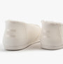 TOMS ALPARGATA CLASSIC Womens Espadrille White rear view showing soft textile upper and rubber sole.