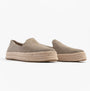 TOMS CAROLINA Womens Espadrille Natural side view showcasing suede upper and rope sole.
