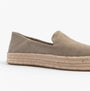 TOMS CAROLINA Womens Espadrille Natural side view showcasing the suede upper and espadrille sole.