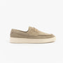 TOMS TRVL LITE LONDON Mens Casual Shoes Taupe side view showing suede upper and lace-up design