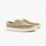 TOMS TRVL LITE LONDON Mens Casual Shoes Taupe side view showcasing suede upper and lace-up design.