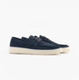 TOMS TRVL LITE LONDON Mens Casual Shoes Navy side view showing suede upper and rubber sole.