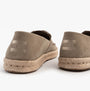 TOMS ALONSO LOAFER ROPE Mens Espadrille Taupe back view showing suede upper and rope sole detail