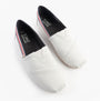 TOMS ALPARGATA CLASSIC Mens Espadrilles Grey top view showing cotton material and slip-on design.
