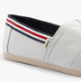 TOMS ALPARGATA CLASSIC Mens Espadrilles Grey side view showcasing the cotton upper and slip-on design.