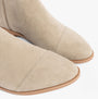 TOMS RYLIE Womens Boots Natural close-up view of the toe area, showcasing the suede material and round toe shape.