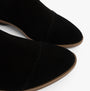 TOMS RYLIE Womens Boots Black detail view of suede upper and round toe shape