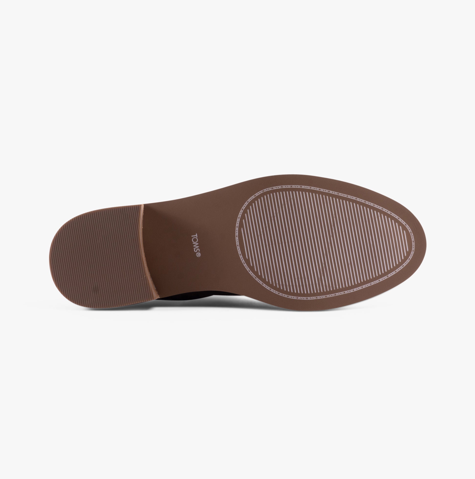 TOMS CHARLIE Womens Boots Green bottom view outsole with rubber material and textured design.