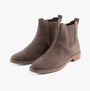 TOMS CHARLIE Womens Boots Green side view showing leather upper and elasticated side panel.