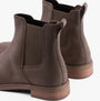 TOMS CHARLIE Womens Boots Green rear view showcasing elasticated side panel and leather upper.