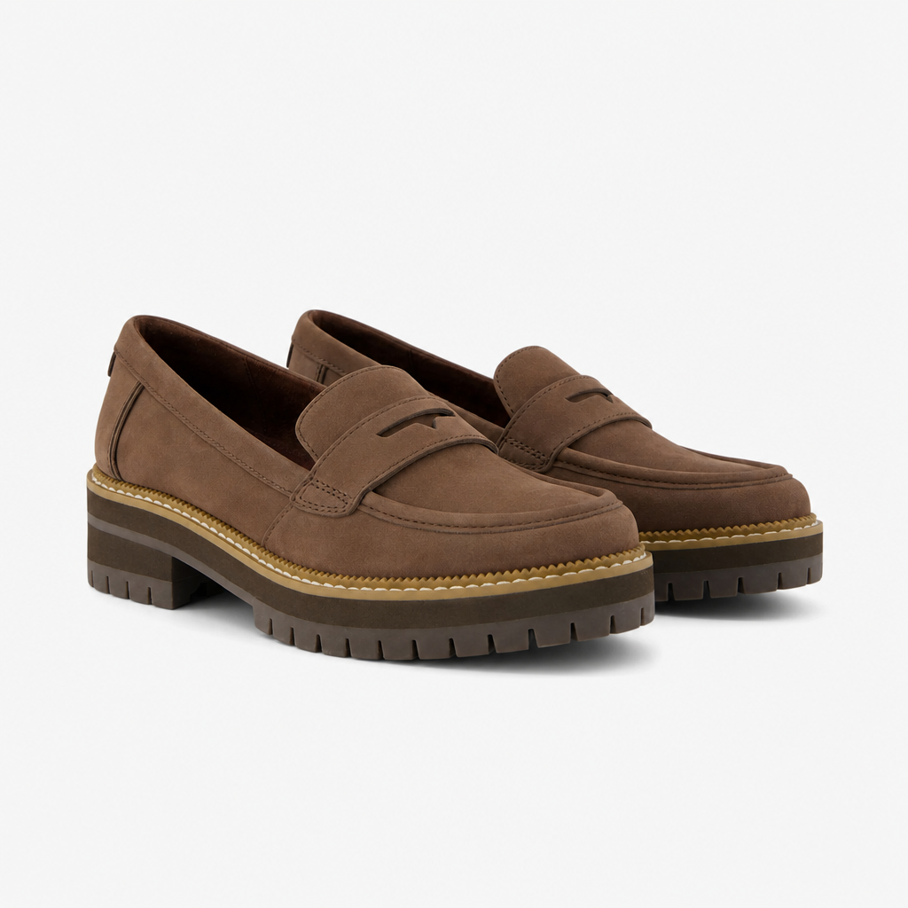 TOMS CARA Womens Loafer Shoes Dark Brown