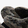 TOMS VALERIE Womens Slippers Black detail view showing soft lining and branding.