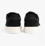 TOMS TRVL LITE RIO Mens Trainers Black rear view showing the black textile upper and rubber sole.