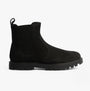 TOMS GRIFFIN Mens Boots Black side view showcasing suede upper and elasticated side panel.