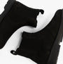 TOMS GRIFFIN Mens Boots Black, side view of suede Chelsea boots with elasticated side panel and rubber sole