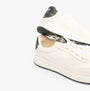 TOMS TRVL LITE RETRO Mens Trainers White side view showing suede upper and rubber sole.