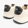 TOMS TRVL LITE RETRO Mens Trainers White rear view showing suede and textile materials with lace-up fastenings.