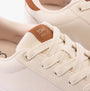 Detail view of TOMS TRVL LITE RIO Mens Trainers Beige, showcasing the textile upper and lace-up closure.