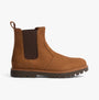 TOMS GRIFFIN Mens Boots Brown side view showing suede upper and elasticated panel.