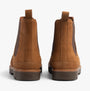 TOMS GRIFFIN Mens Boots Brown back view featuring suede upper and elasticated side panels.