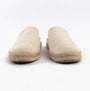 TOMS SANTIAGO MULE Womens Espadrille Natural front view showcasing lightweight suede slip-on design.