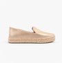 TOMS CAROLINA Womens Espadrille Pink side view showing suede upper and rubber sole.