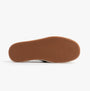 TOMS SANTIAGO MULE Mens Espadrille Black bottom view showing rubber sole design and texture.