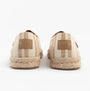 TOMS ALPARGATA ROPE 2.0 Mens Espadrille Tan rear view with striped textile upper and rubber sole