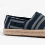 TOMS ALPARGATA ROPE 2.0 Mens Espadrille Navy side view showing textile upper and jute sole.