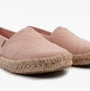 TOMS ALPARGATA ROPE 2.0 Womens Espadrille Pink side view of espadrille shoes with round toe and textile upper.