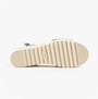 TOMS DIANA Womens Sandals Blue bottom view showing rubber sole design and traction.