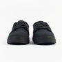 TOMS CARLO 2.0 Mens Trainers Black front view with lace-up closure and round toe design.